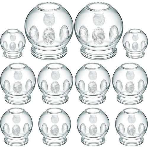Piece glass cupping therapy - 12-piece,