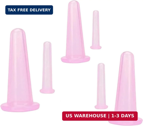 Pcs pink facial cupping - 6,